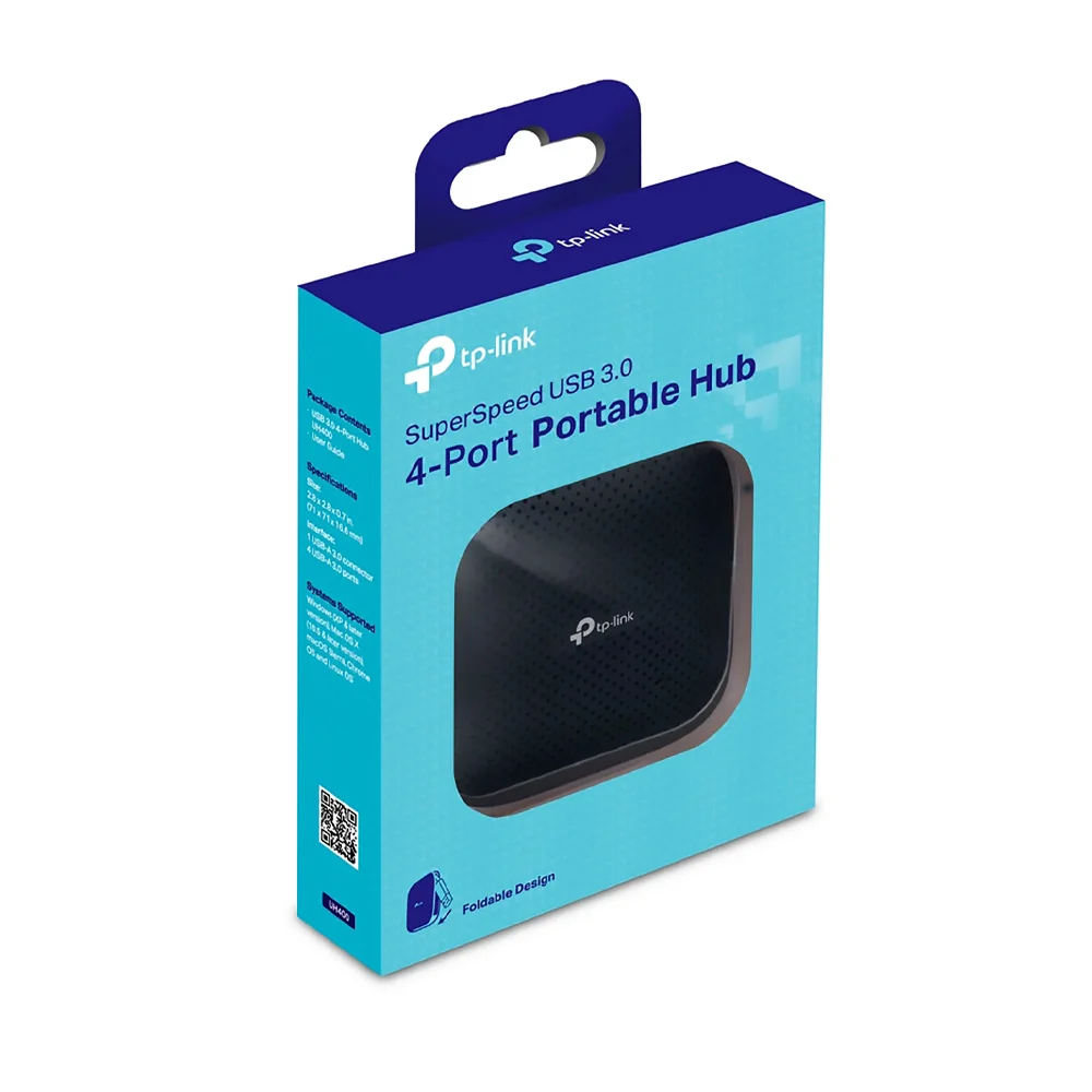 TP LINK SUPERSPEED USB 3.0 4-PORT PORTABLE HUB-UH400